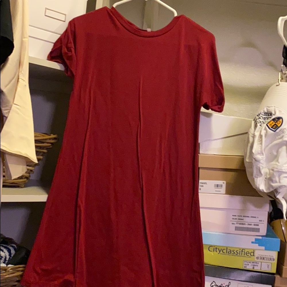 Maroon Dress.